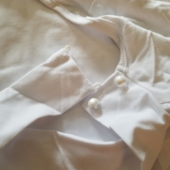 NEW WHITE choker bodysuit Leotard Bodycon long sleeve bodysuits - Picture 6 of 8